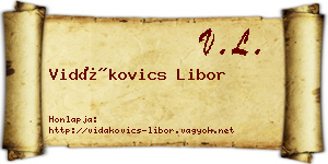 Vidákovics Libor névjegykártya